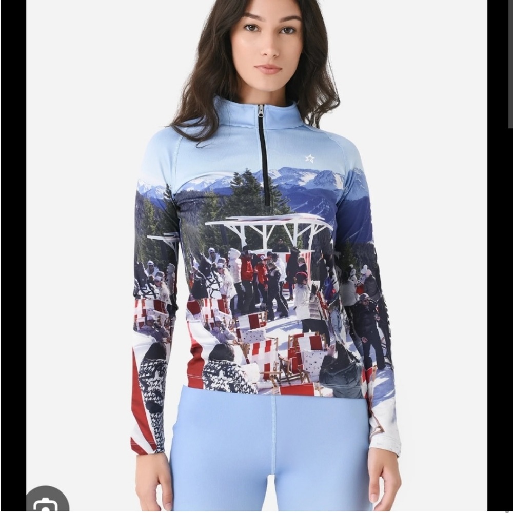 Perfect Moment Dede Johnsyon Party half zip top long sleeve Base Layer XS $250
